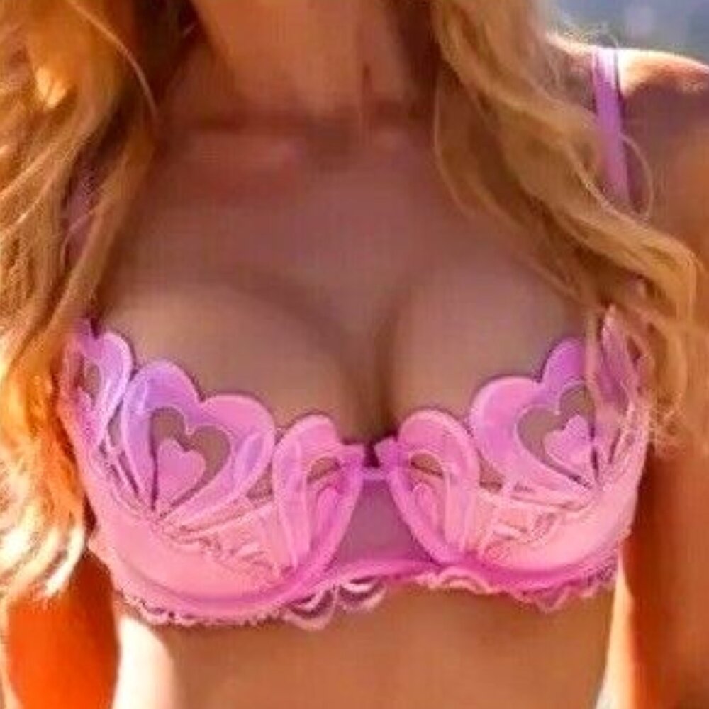 honey birdette pink heart bra pink